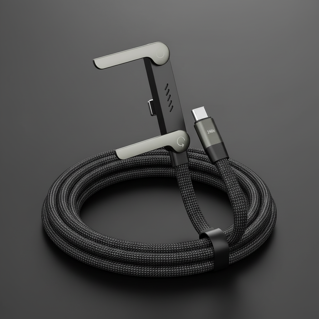 Charging Cable on Black